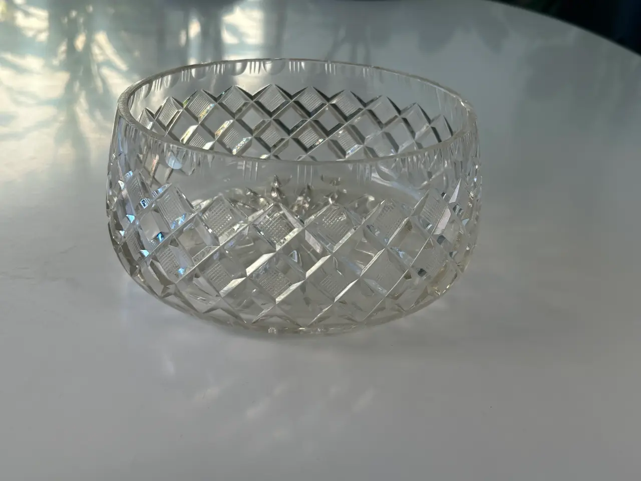 Billede 2 - Elegant slebet krystalskål – 22 cm i diameter