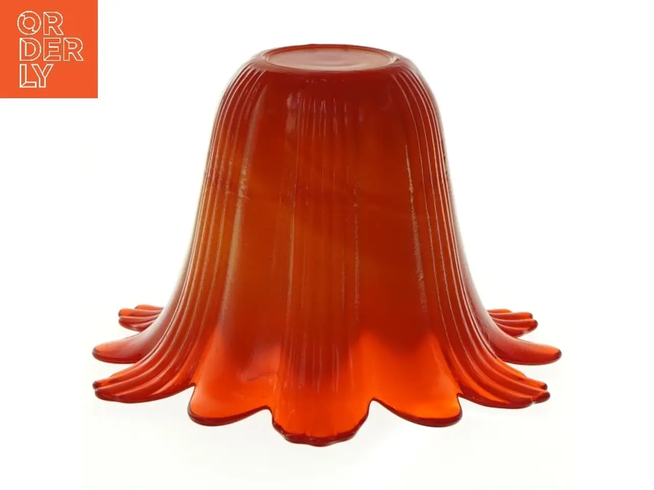 Billede 4 - Gennemsigtig orange solsikkevase (str. 11 x 17 cm)
