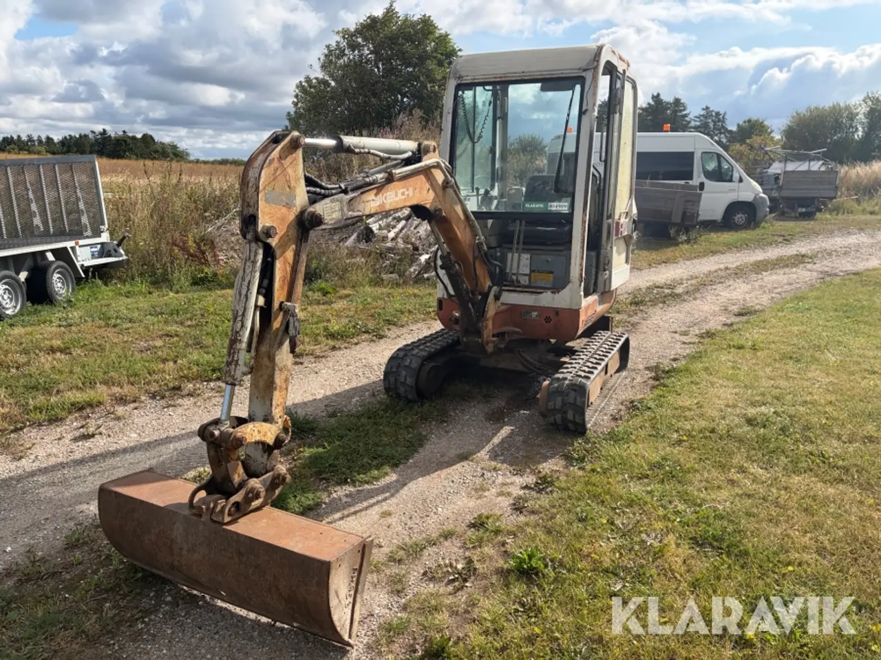 Billede 1 - Minigraver Takeuchi TB016 med hydraulisk udskydelig undervogn