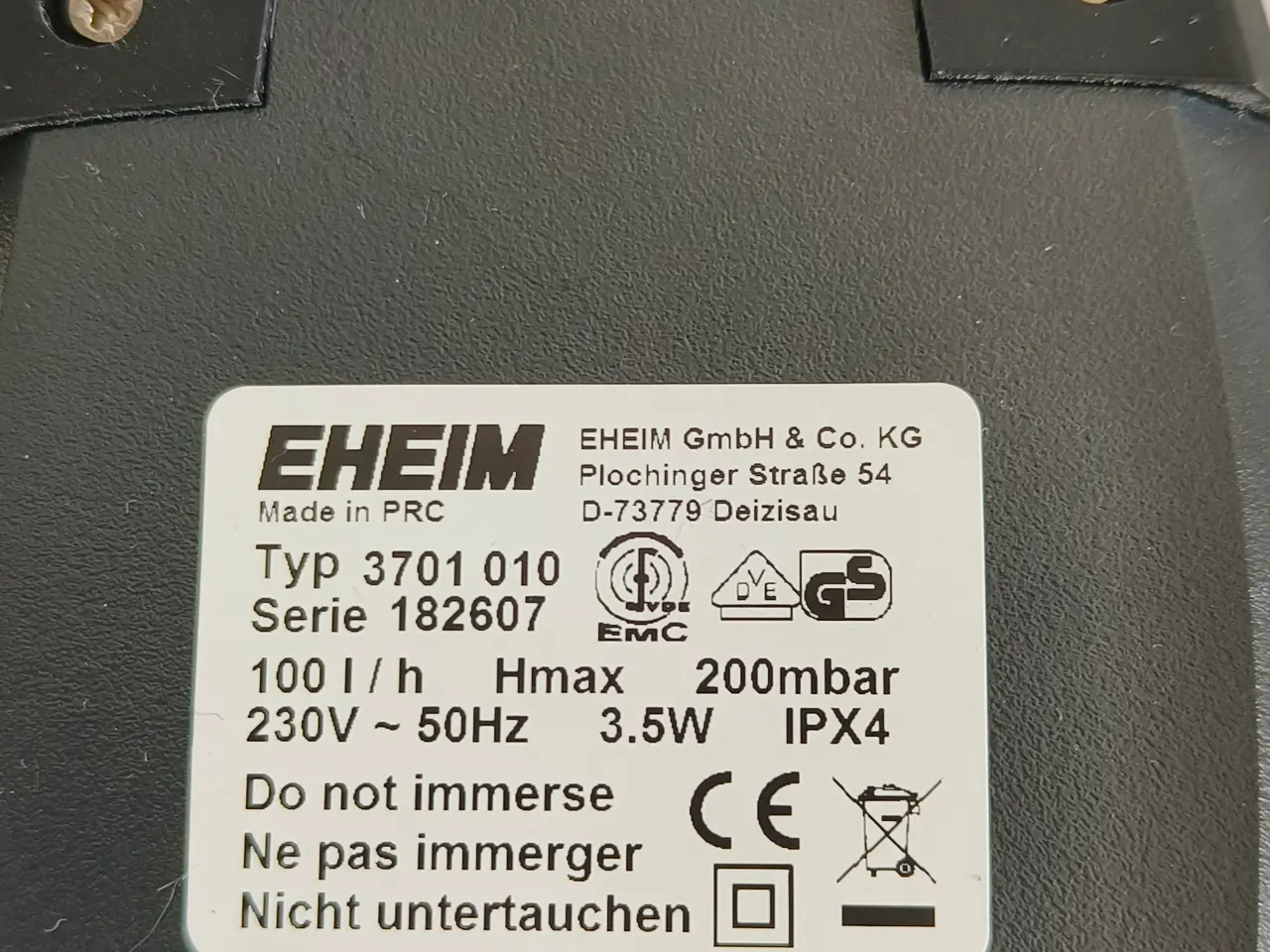 Billede 1 - Eheim 100 luftpumpe