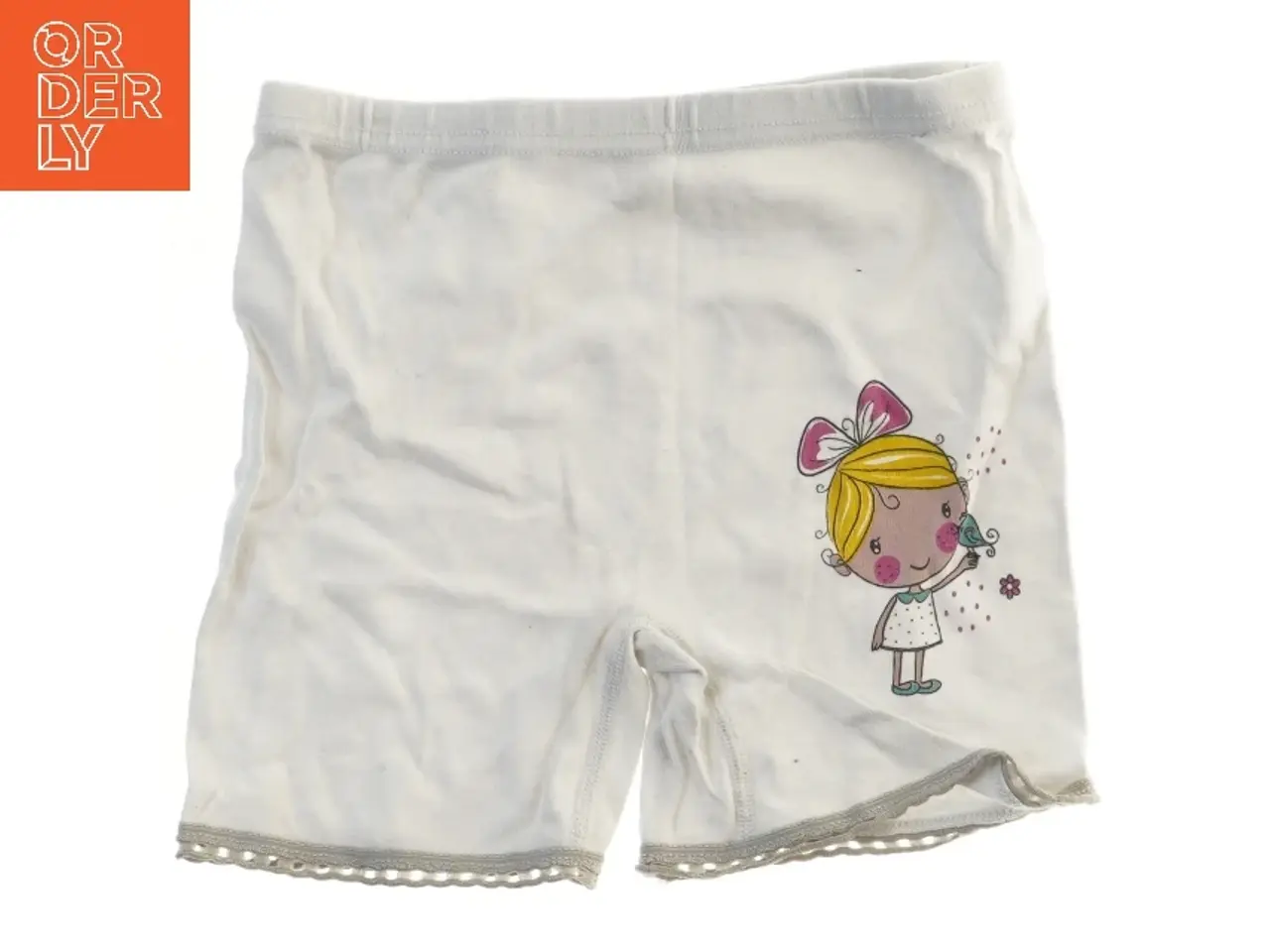 Billede 1 - Hvide shorts til børn med print fra Civil (str. 116-122 )