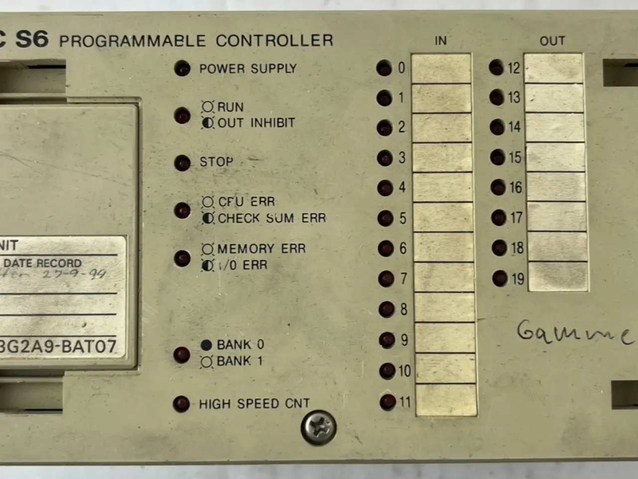 Billede 1 - Omron SYSMAC S6 3G2S6-CPU15 PLC Controller 24V 8