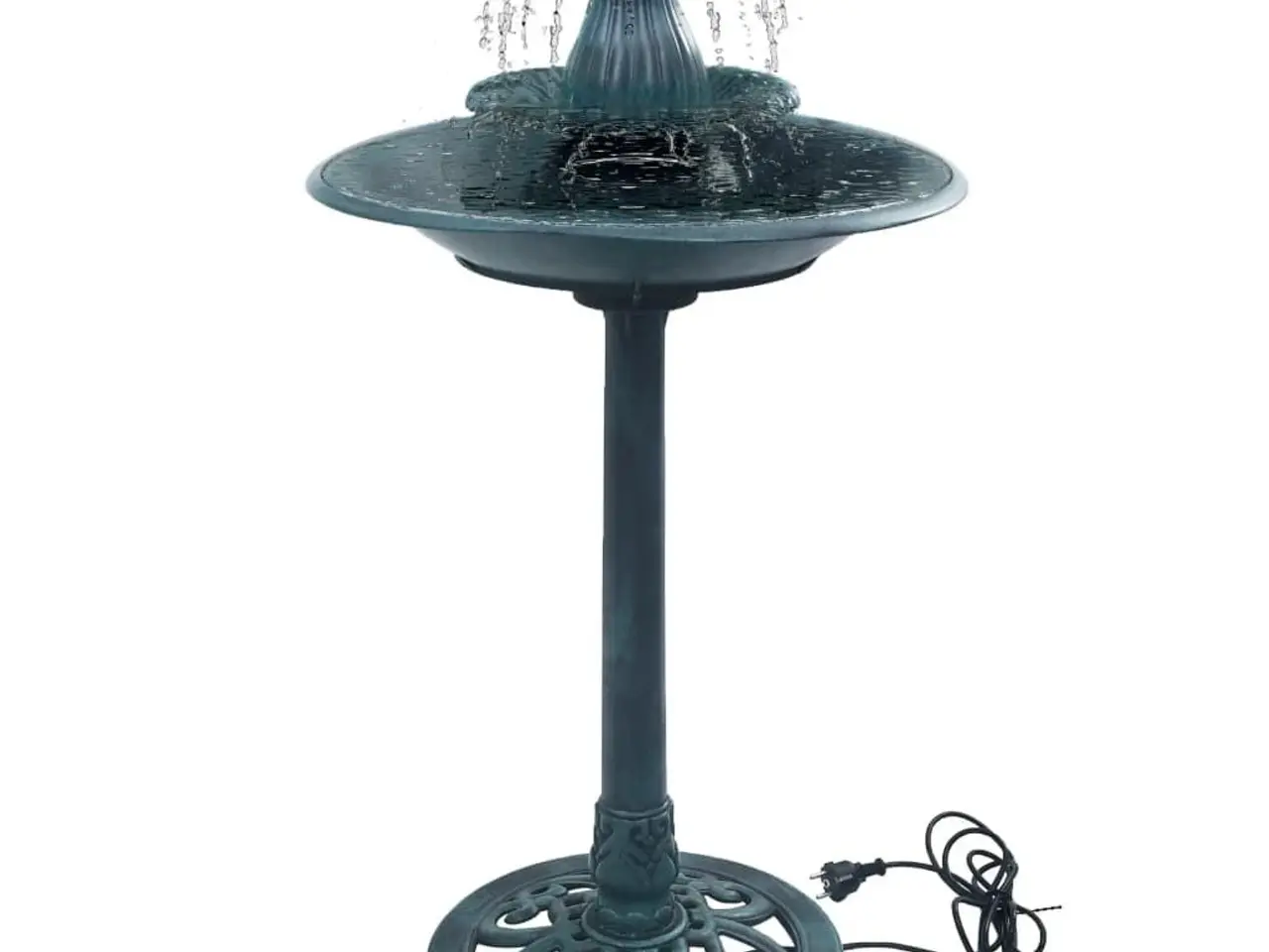 Billede 7 - Fuglebad med springvand 50 × 91 cm - plastik, grøn
