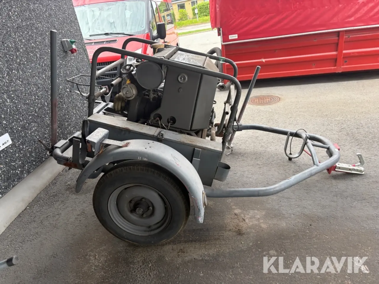 Billede 5 - Vandforsyningsenhed / brandpumpe på trailer DVI BS12/8-1 1200 bobbel motor