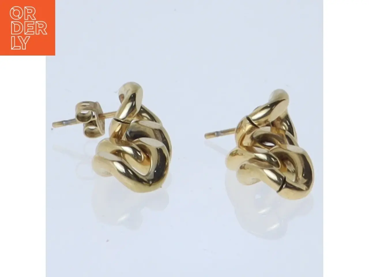Billede 2 - Guld-belagte øreringe (str. 2,5 cm)