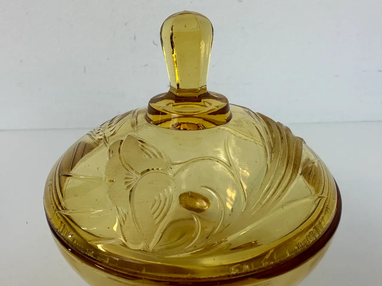 Billede 3 - Vintage glasskål med låg