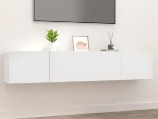 Tv-skabe 2 stk. 80x30x30 cm konstrueret træ hvid