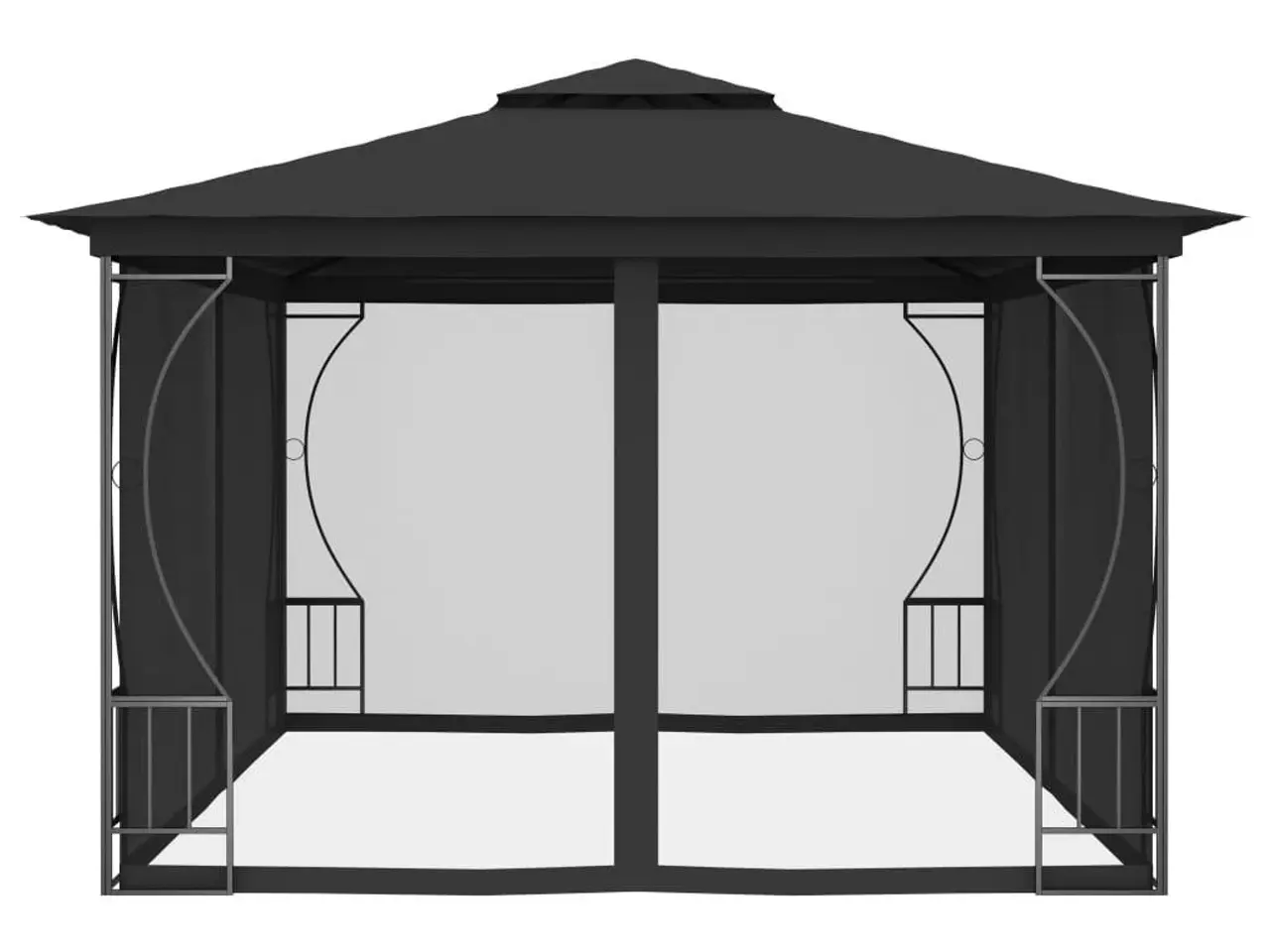 Billede 4 - Pavillon med net - 300 × 400 × 265 cm, antracitgrå