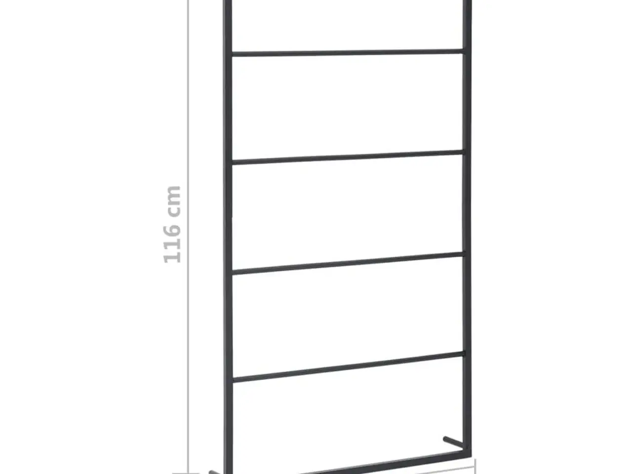 Billede 6 - Håndklædeholder 60x10x116 cm stål sort