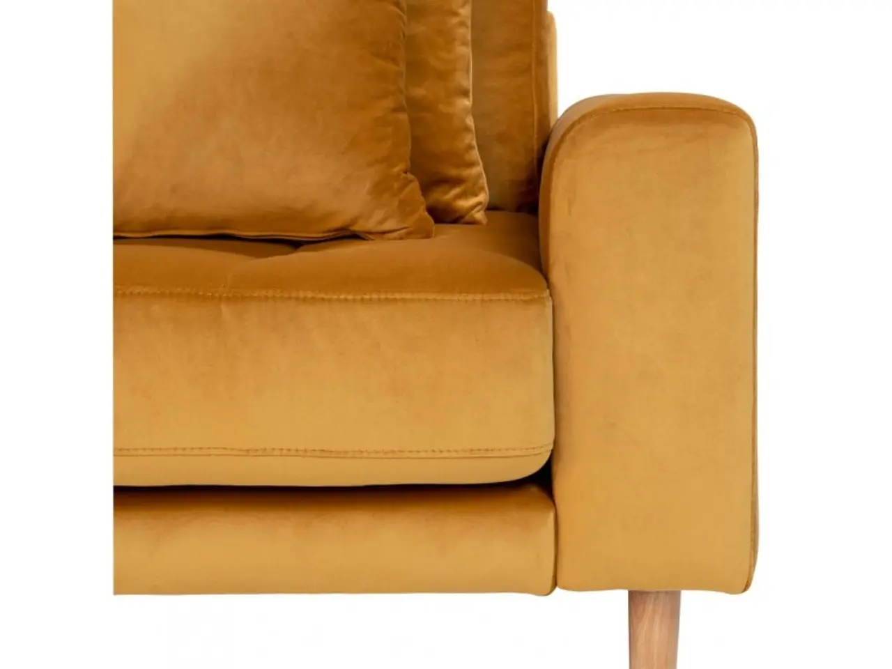 Billede 2 - Lido - Venstrevendt Chaiselongsofa - Sennepsgul velour