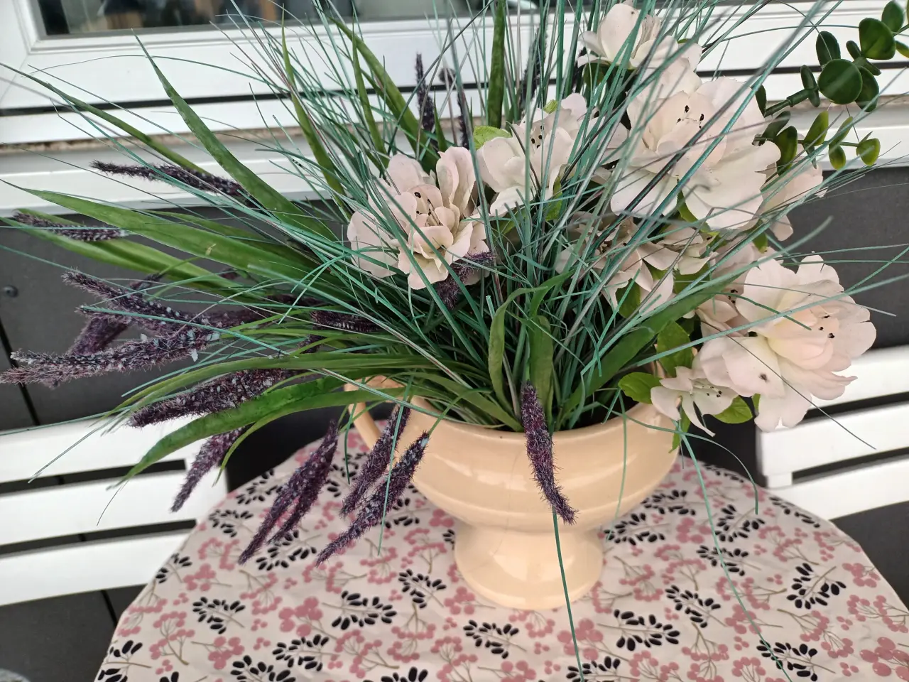 Billede 2 - STOR FLOT BLOMSTER OPSATS 19 CM HØJ & 17 I DIAM
