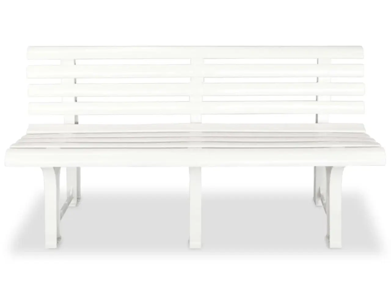 Billede 2 - Havebænk i plastik - 145,5 cm, hvid