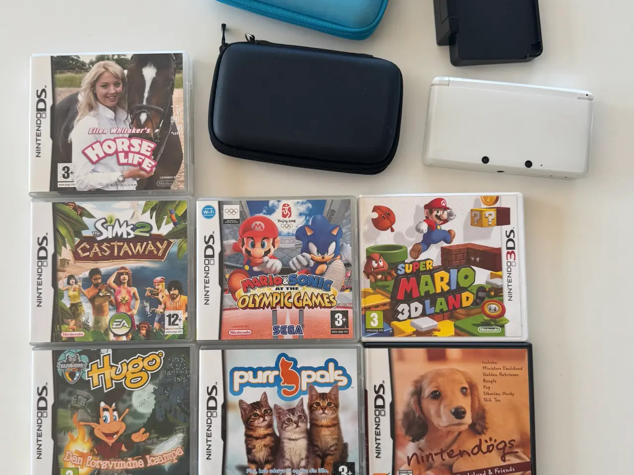 Billede 1 - Flot og velholdt hvid Nintendo 3DS