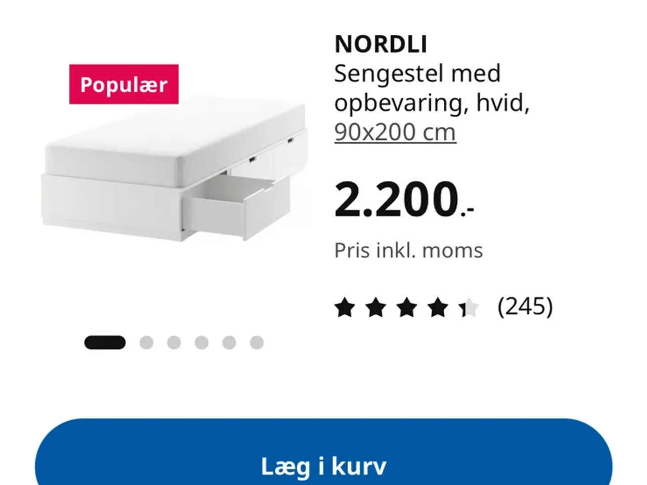 Billede 4 - 2 stk Ikea Nordli senge m opbevaring (sort & hvid)