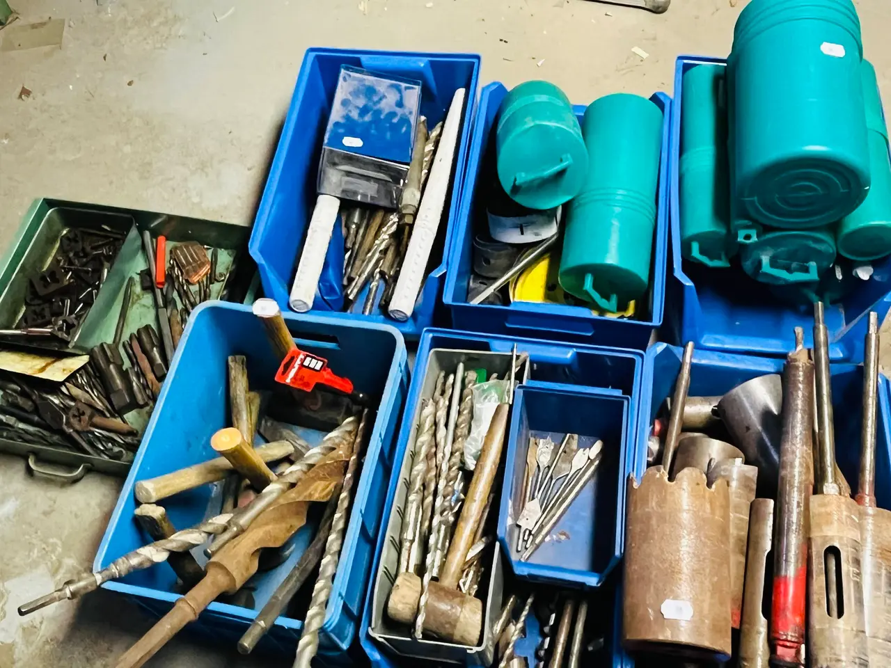 Billede 1 - Stort parti Bor & Kopbor – Diamantborekroner, SDS-bor & Hulsave