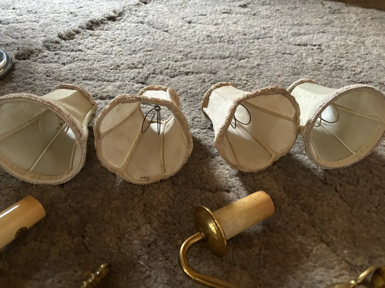 Billede 11 - 4 vintages messing væglamper sælges samlet