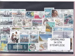 Grønland - 34 Stk. - Stemplede