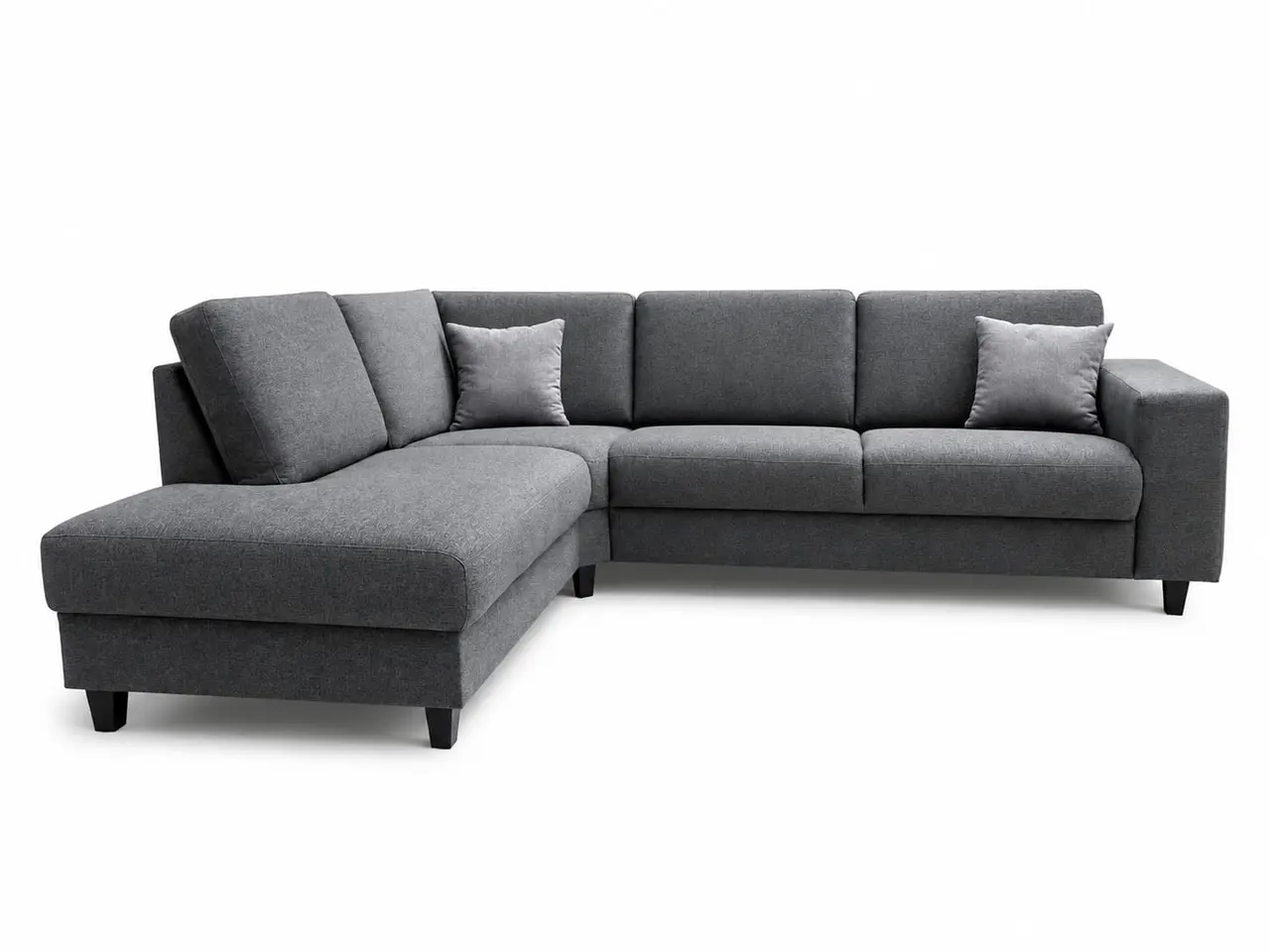 Billede 2 - Mørkegrå venstrevendt chaiselongsofa