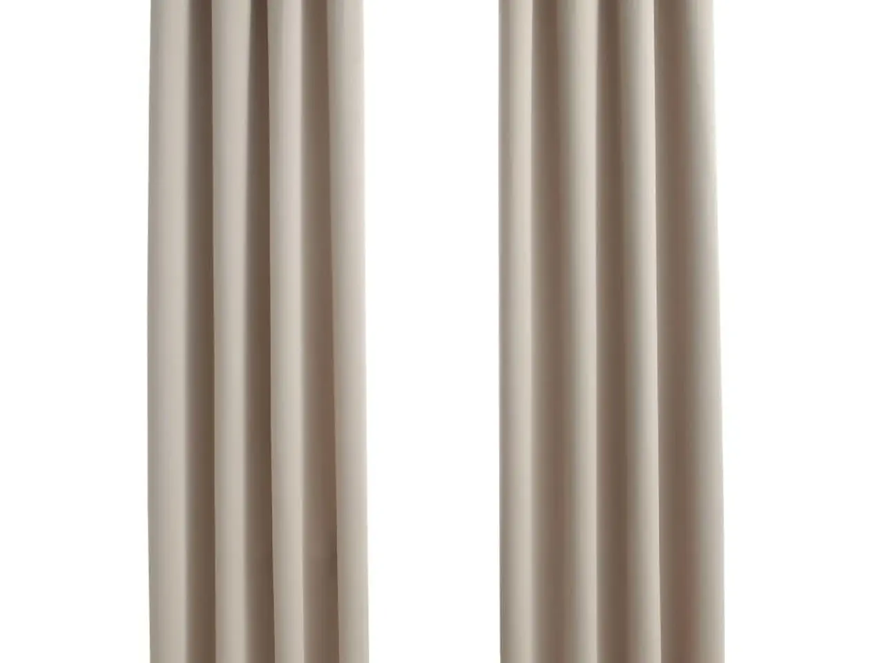 Billede 2 - Mørklægningsgardiner 2 stk. med metalringe 140 × 225 cm - beige
