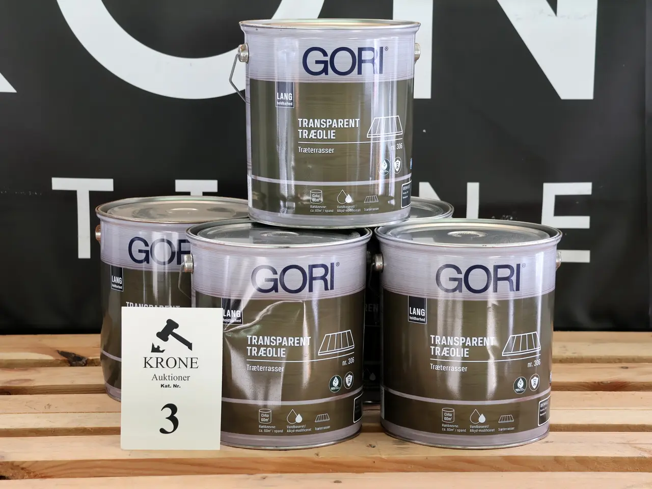 Billede 1 - 5 Stk Gori transparent træolie træterrasser a 5L. 