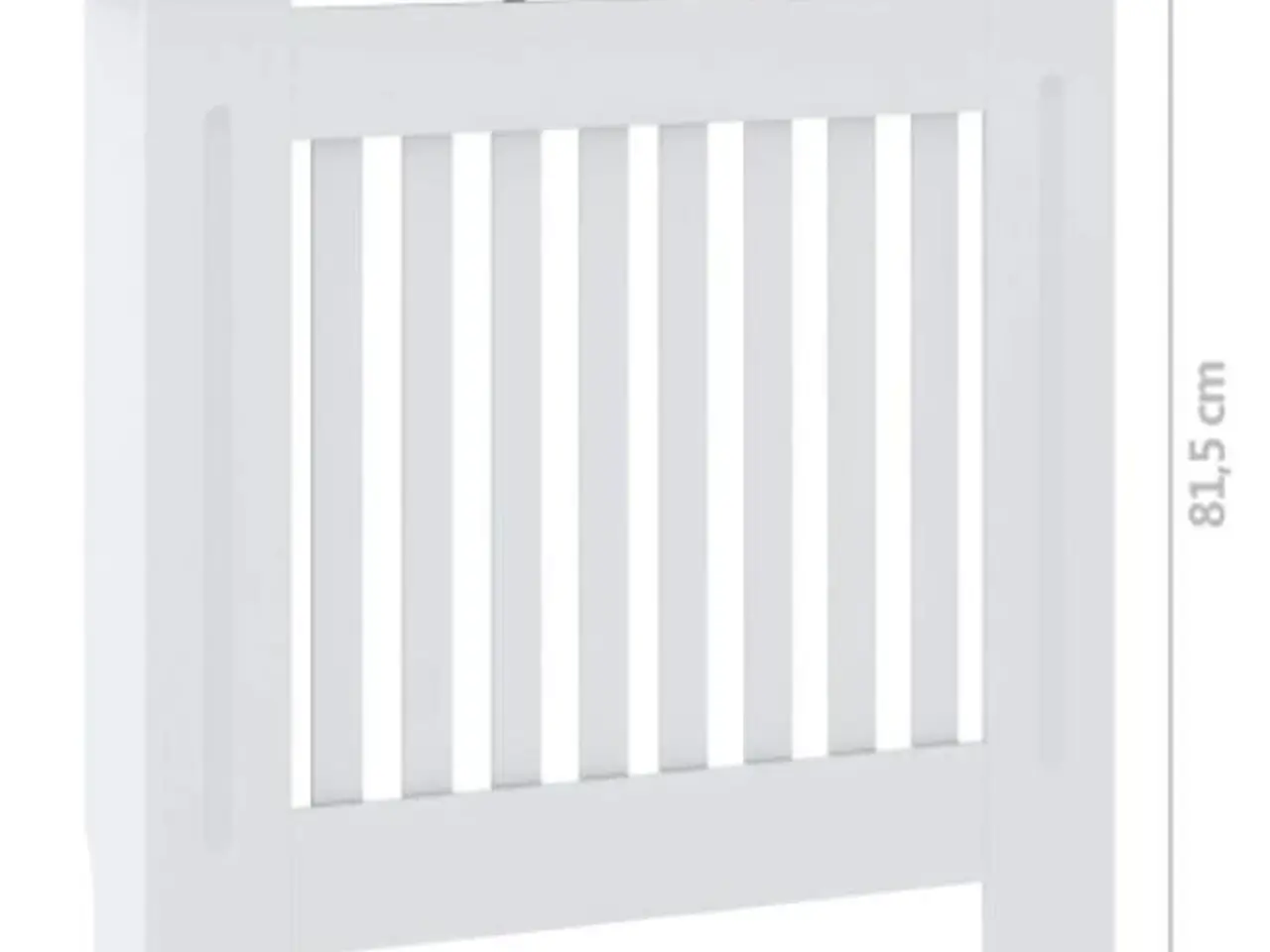 Billede 7 - Radiatorskjuler 78 cm i hvidt konstrueret træ - lameldesign