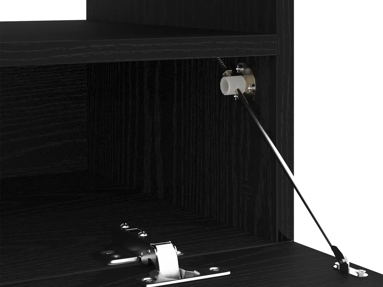 Billede 11 - TV-bord i sort eg 100 × 35 × 40 cm - konstrueret træ med LED