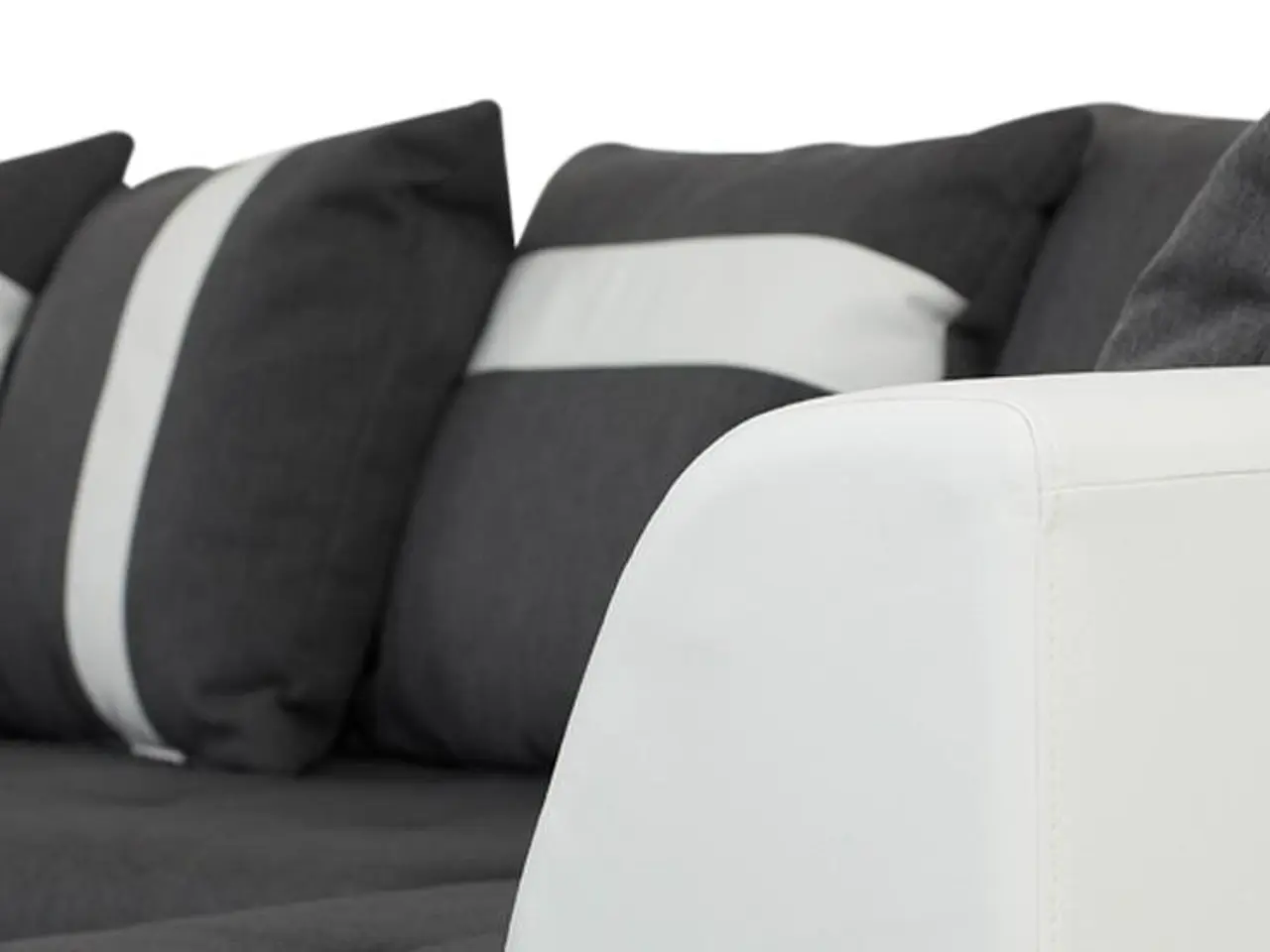 Billede 8 - Miami XL U-sofa højrevendt - hvid tekstillæder/koksgrå