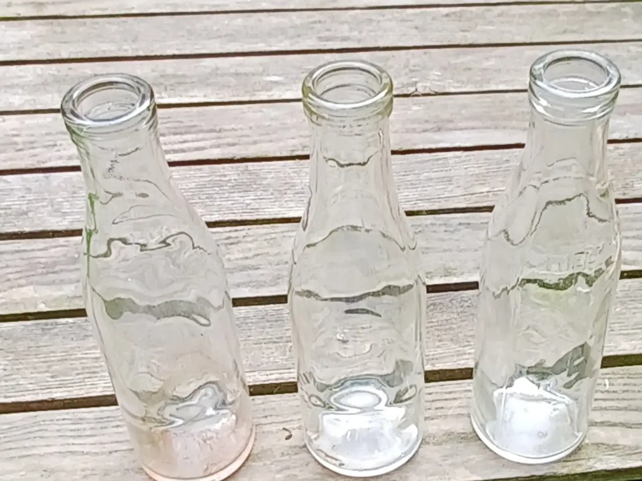 Billede 3 - Gamle mærkede glasflasker, mælkeflasker.