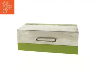 Metal og plastik opbevaringskasse (str. 36x20x13,5 cm)