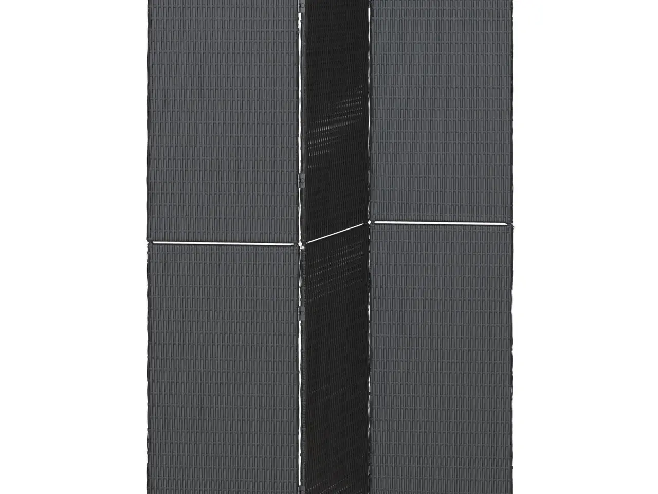 Billede 2 - Rumdeler Sort 146 x 180 cm polyrattan