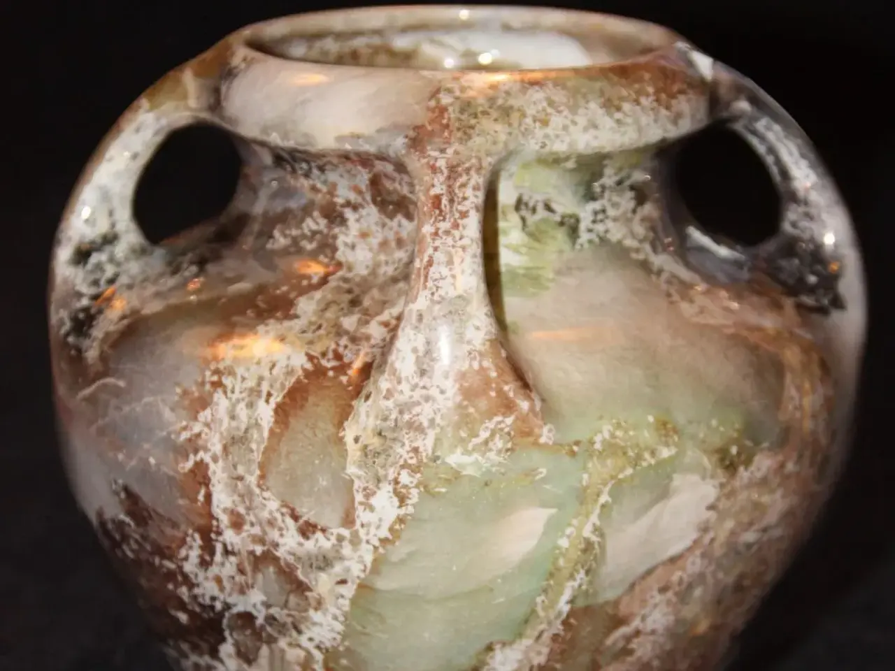 Billede 3 - Arabia lustre vase og " flower frog "