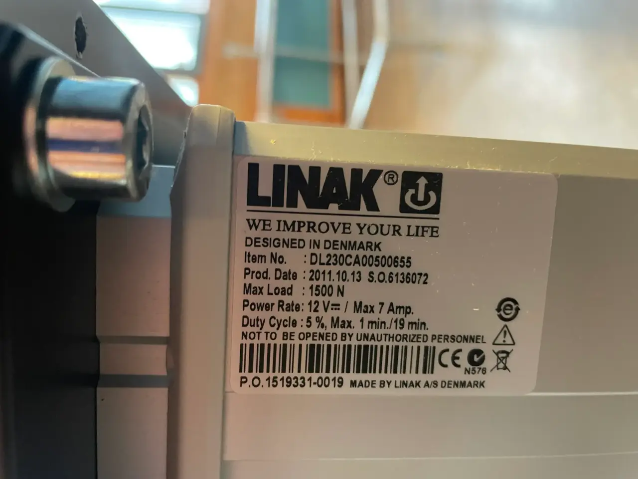 Billede 2 - Hæve/sænke bord. Linak.