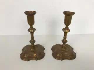Et sæt retro messing stager