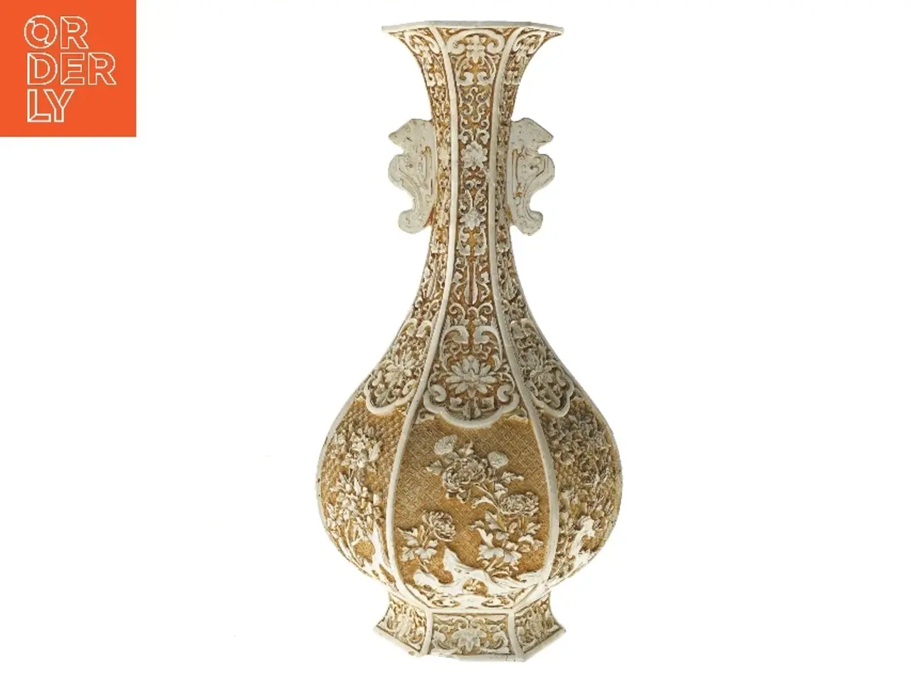 Billede 1 - Dekorativ vase med detaljeret mønster (str. 45 cm)
