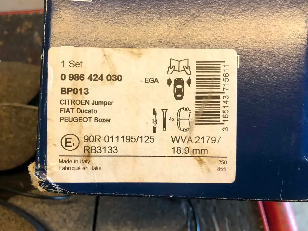 Billede 2 - Bremse dele til Citroen, Fiat, Peugeot (kassevogn)