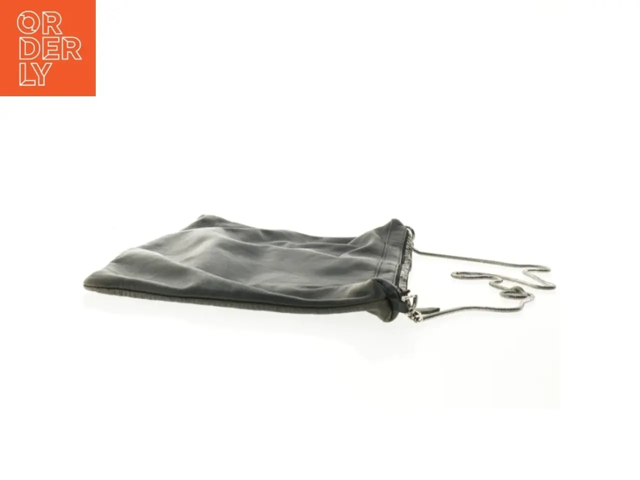 Billede 5 - Sort skuldertaske i læderlook (str. 36 x 26 cm)