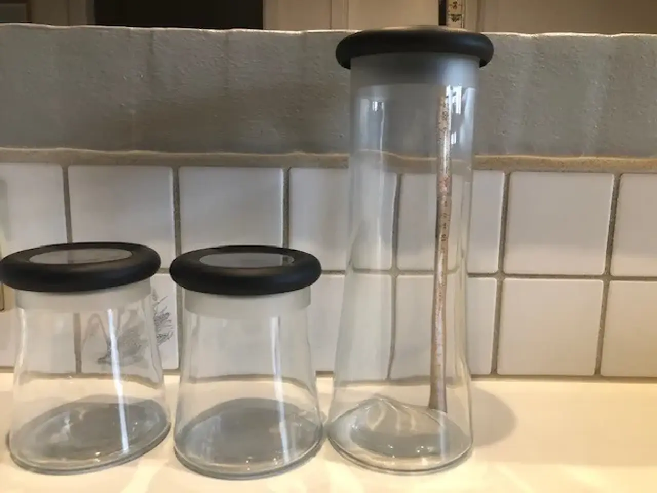 Billede 1 - Opbevaringsglas m. låg, 3 stk