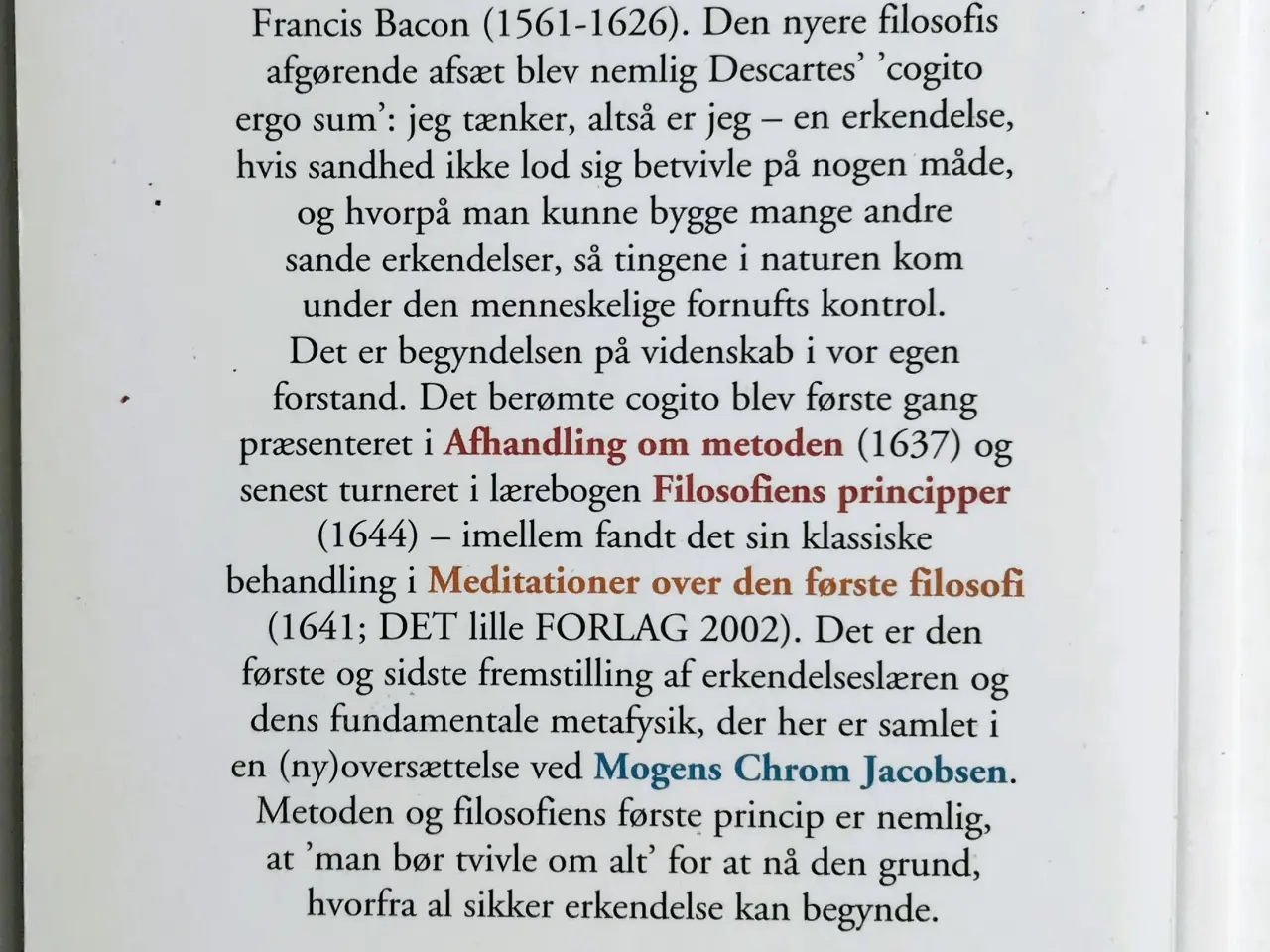 Billede 2 - Afhandling om metoden + Filosofiens principper