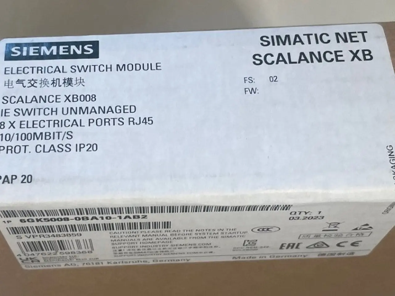 Billede 3 - Siemens SCALANCE XB008 6GK5008-0BA10-1AB2 Ethernet