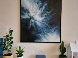 Abstrakte maleri blå