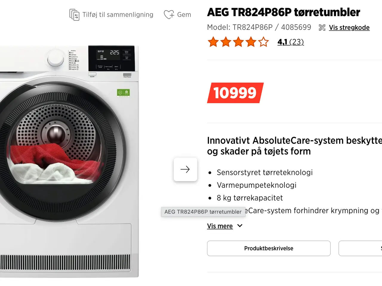 Billede 1 - AEG 8000 SERIES, stadig garanti