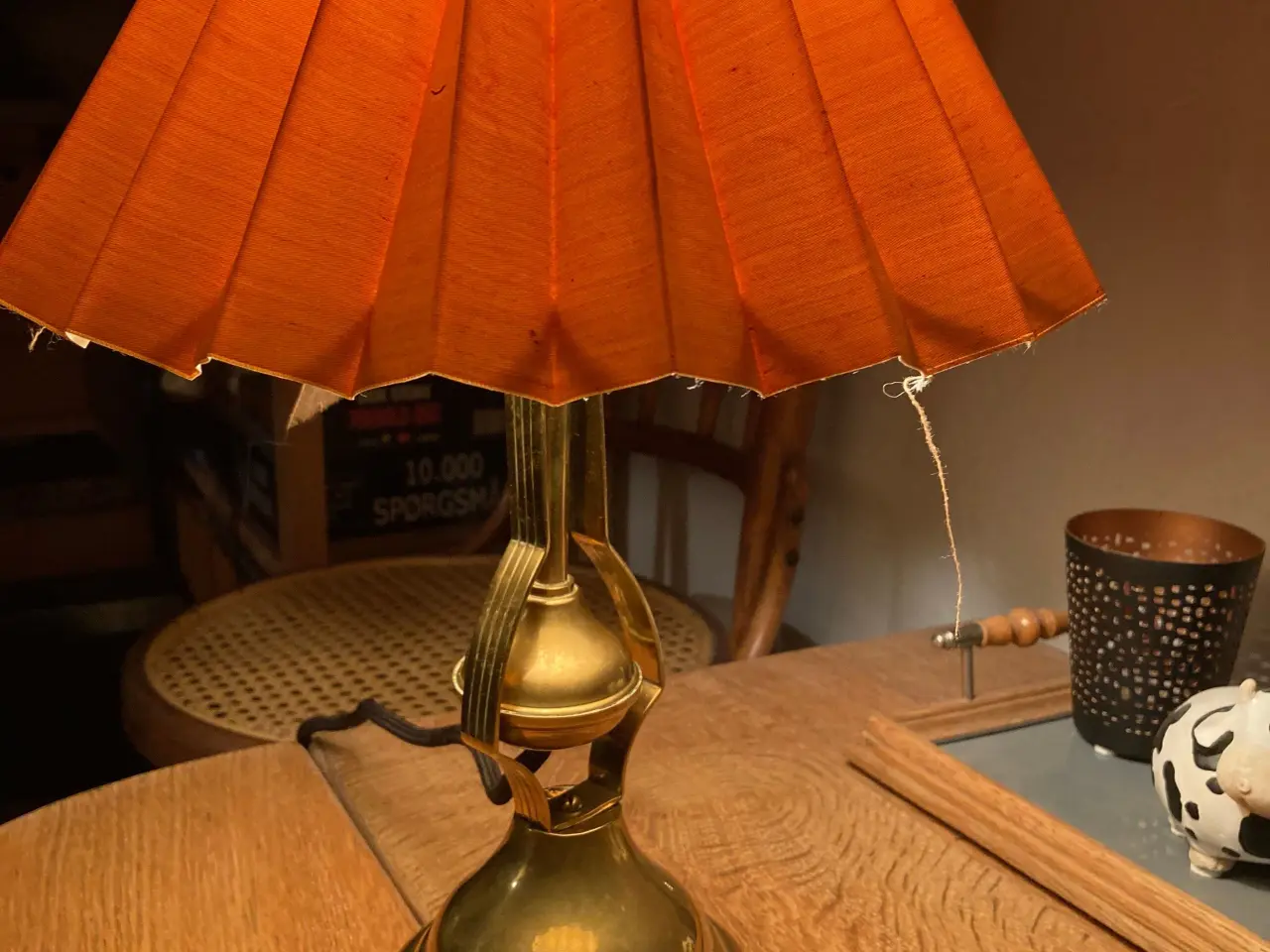 Billede 3 - Gammel messingbordlampe