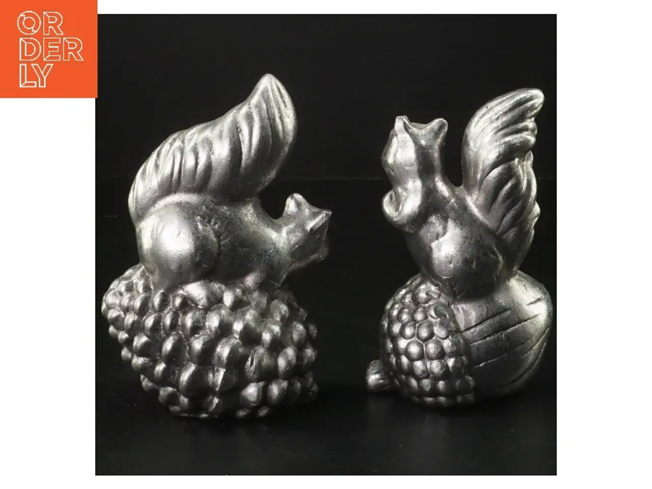 Billede 3 - Dekorative egernfigurer i metal (str. 14x10 cm)