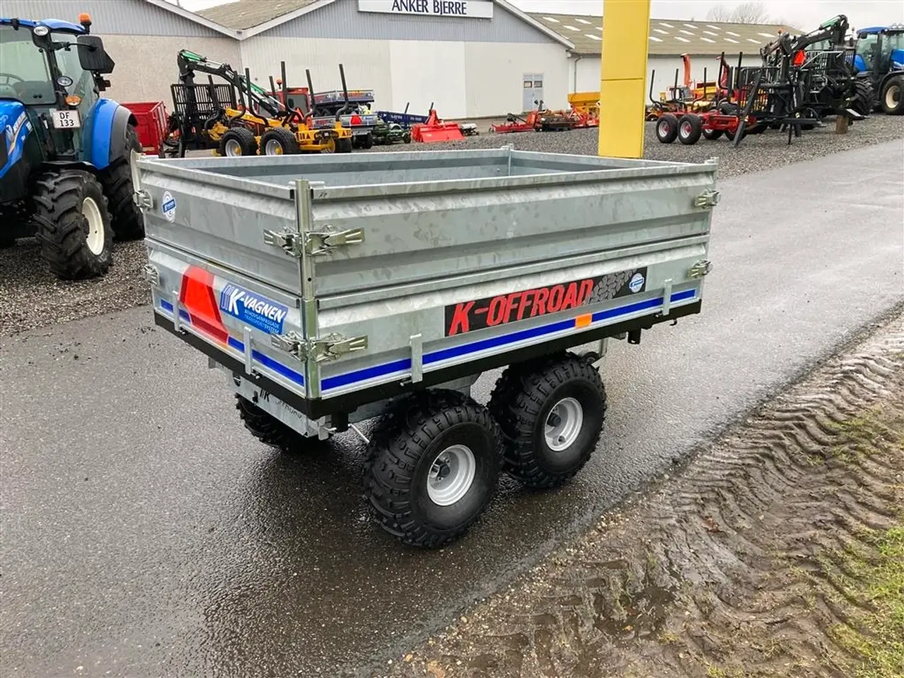Billede 3 - K-vogne K-OFFROAD 1,2 tons Boggievogn med 3-vejs tip og høje sider.