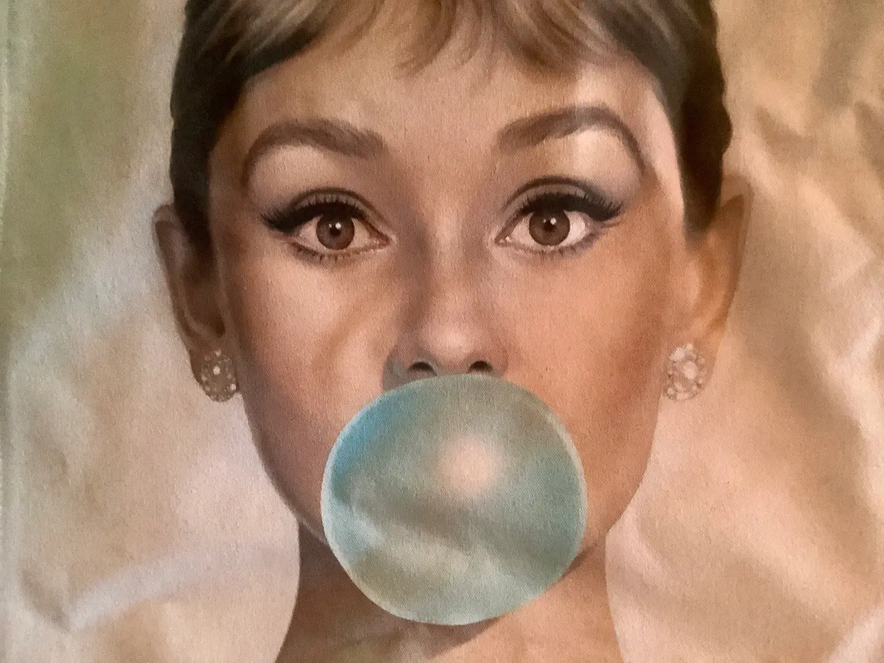 Billede 2 - Skuldertaske med Audrey Hepburn motiv.