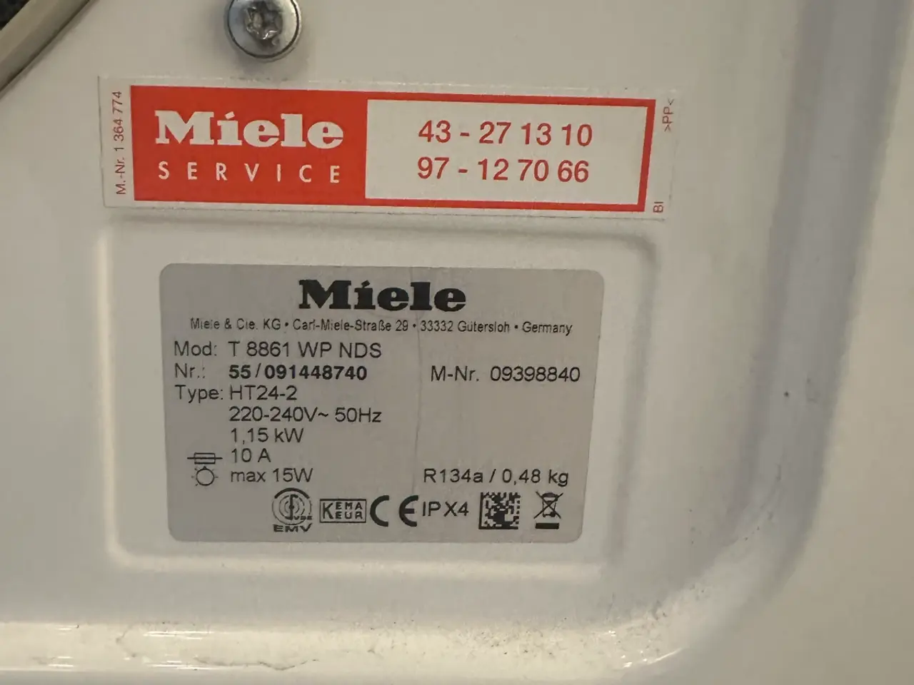 Billede 5 - Miele tørretumbler T8861 WP