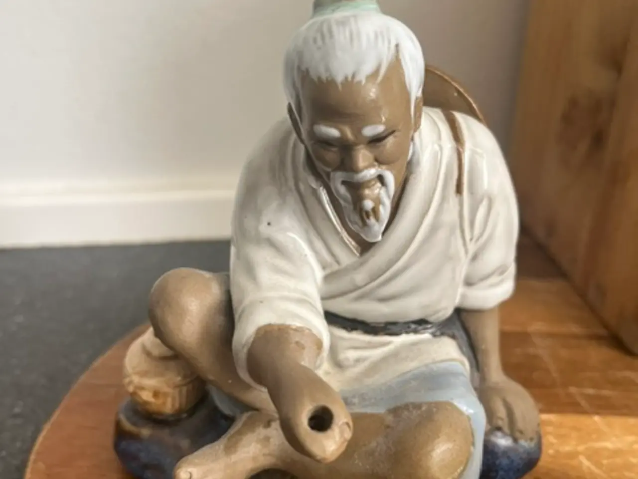 Billede 1 - Charmerende kinesisk lerfigur–Fisker Shiwan mudman