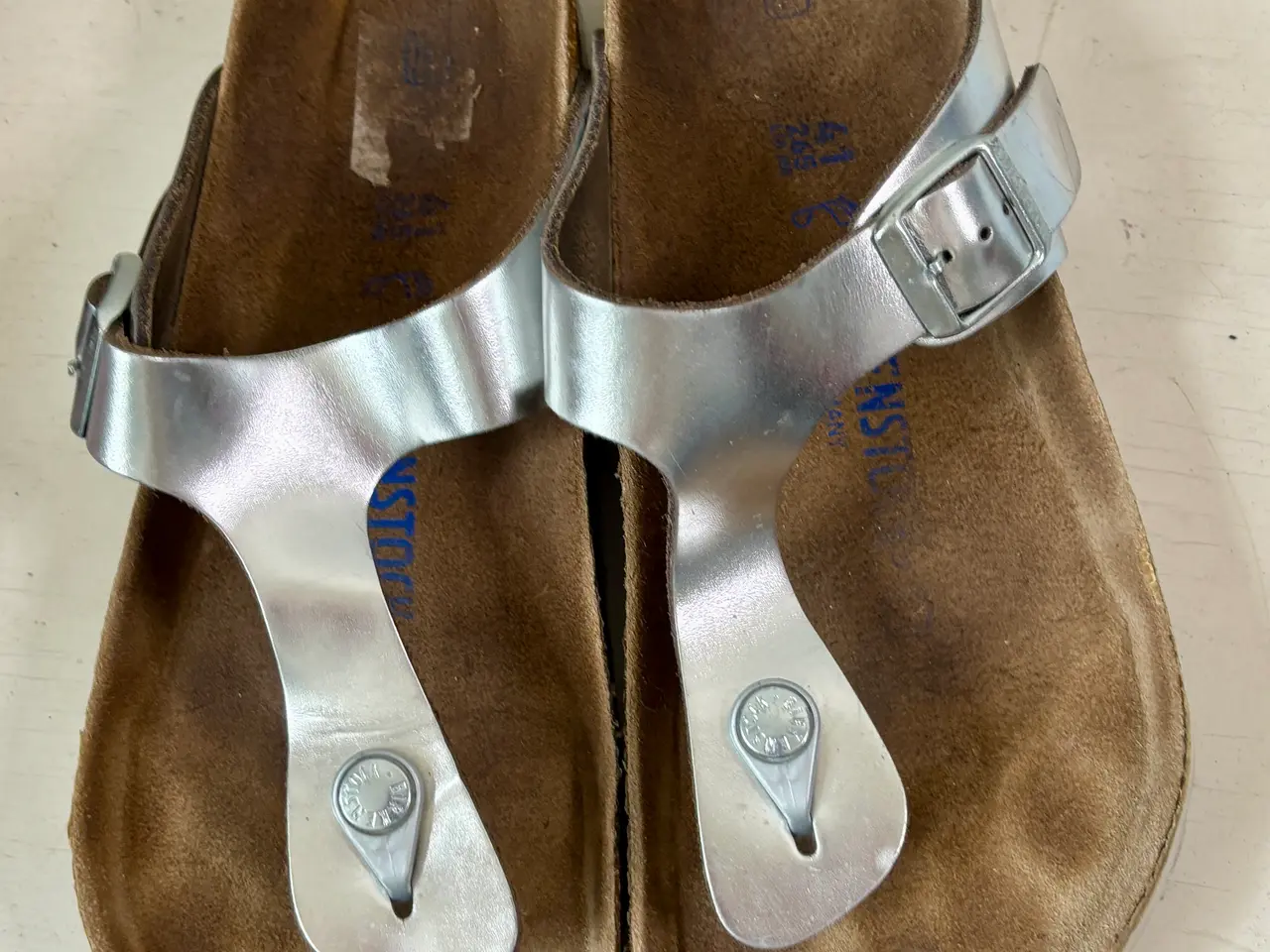 Billede 2 - Birkenstock, Gizeh sølv, str 41