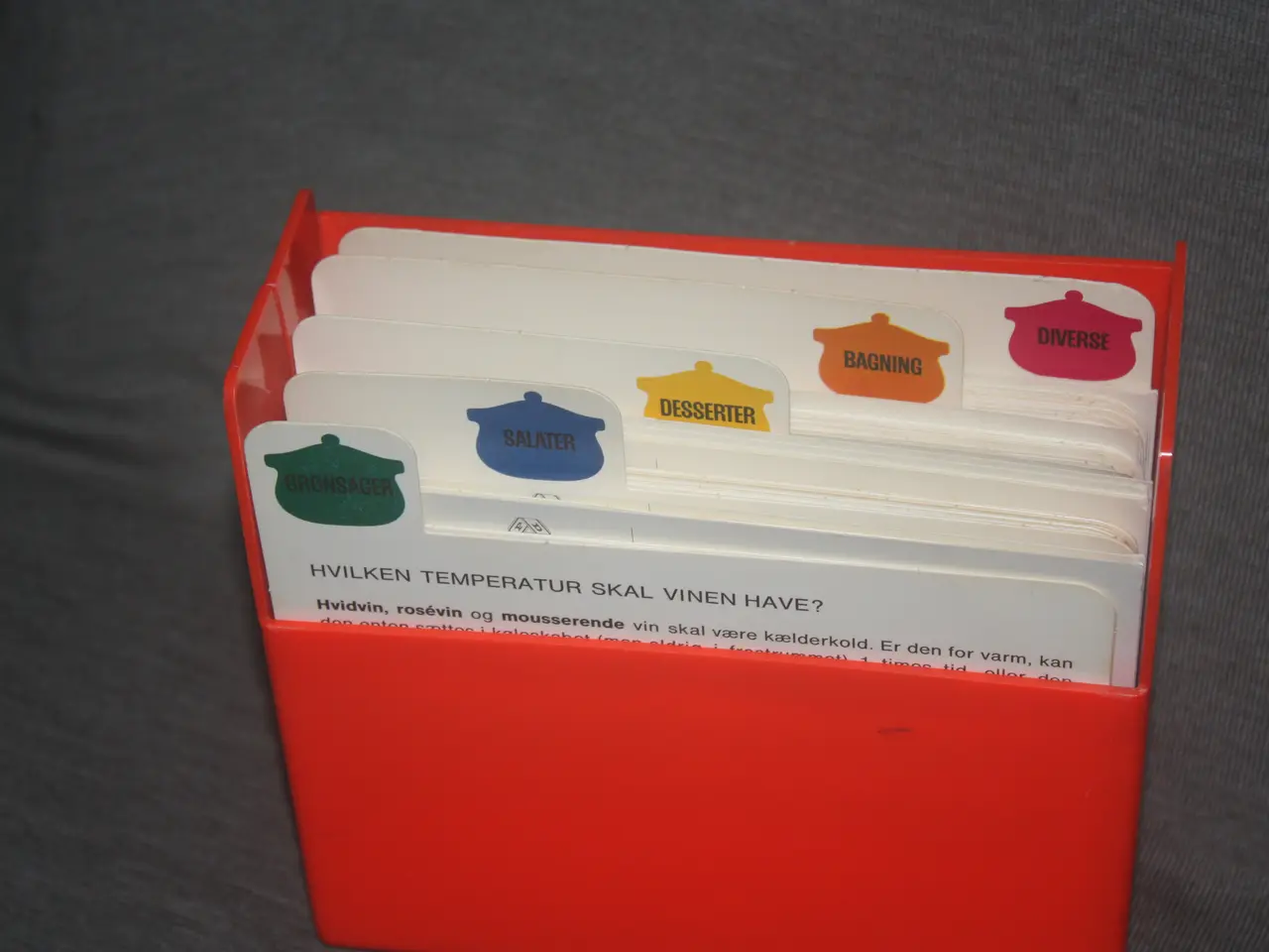 Billede 2 - Vintage Spisekort i plast kasse 
