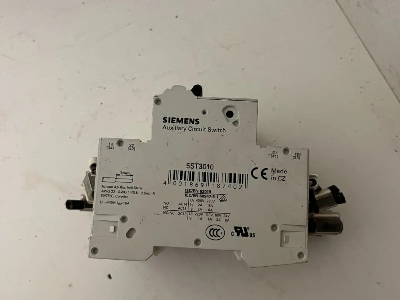 Billede 6 - Siemens 5SY43 C32 3-Pole MCB 32A 400V w/ 5ST3010